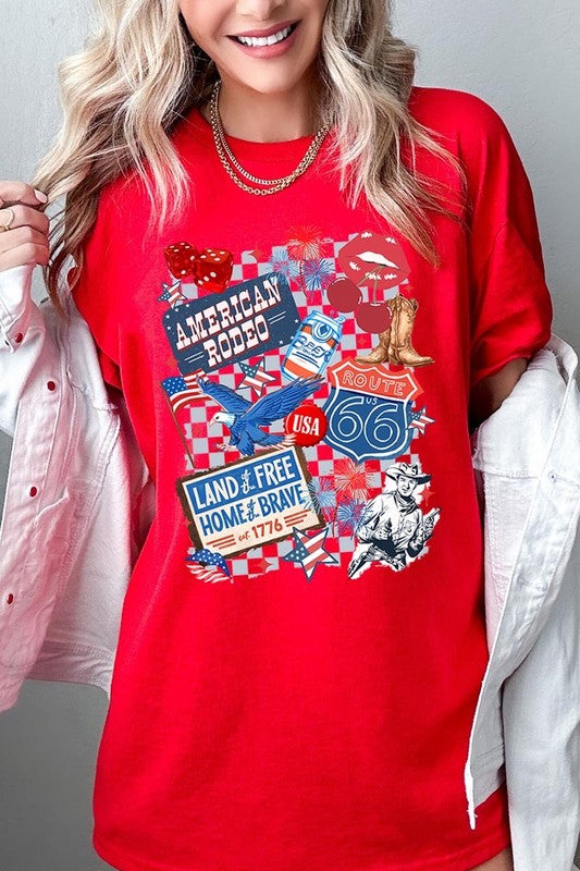 4th of July Collage Graphic Heavy Cotton Tee