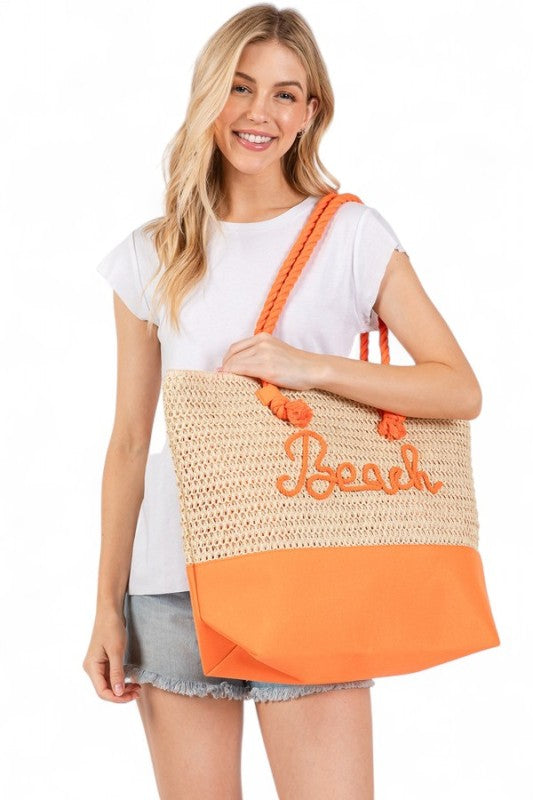 BEACH Crochet Summer Tote