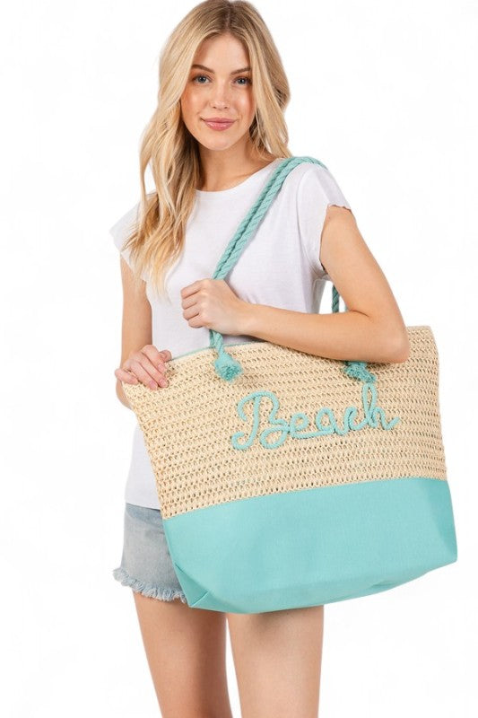 BEACH Crochet Summer Tote