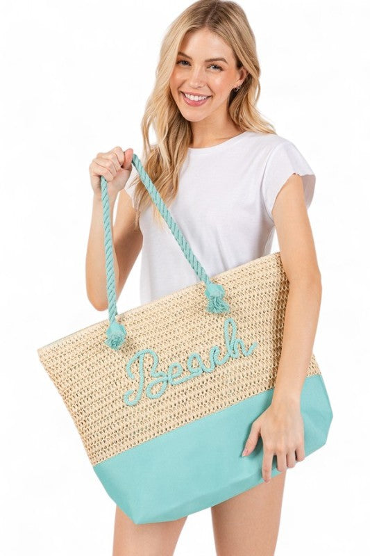 BEACH Crochet Summer Tote