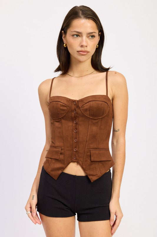 BACK LACE UP BUSTIER TOP