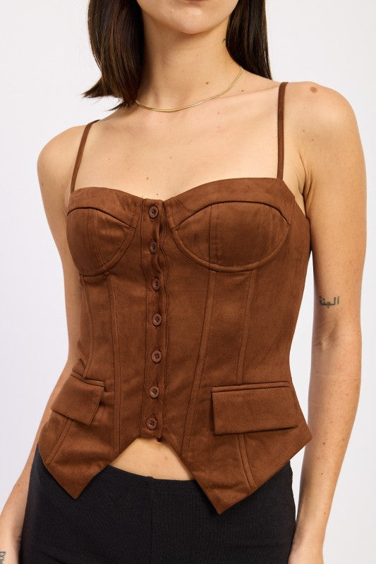 BACK LACE UP BUSTIER TOP