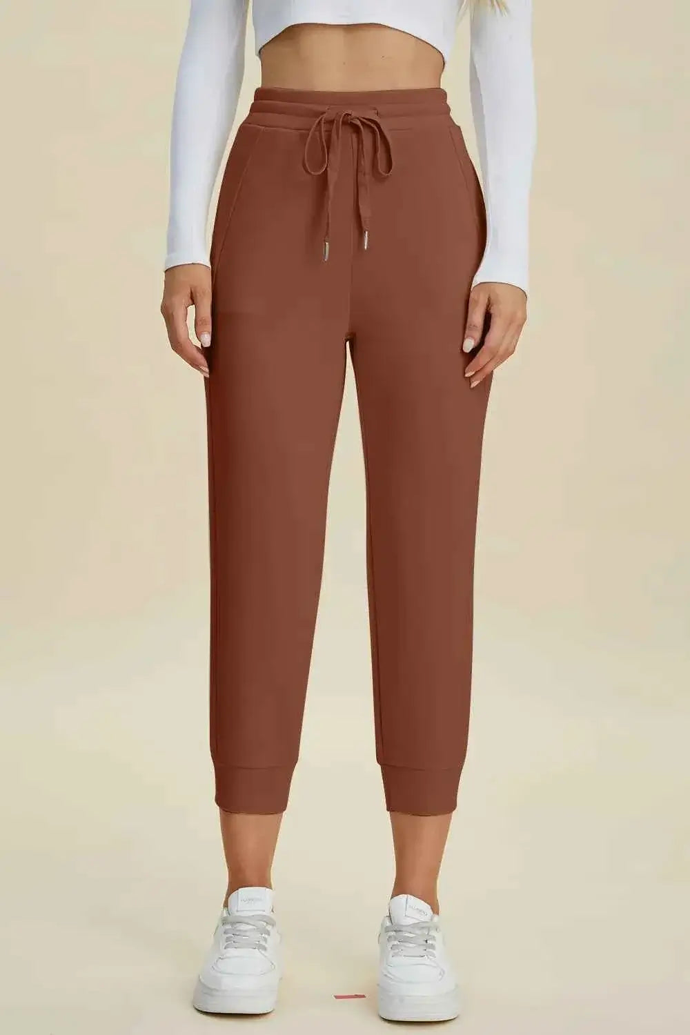 Air Scuba Drawstring High Waist Cropped Pants