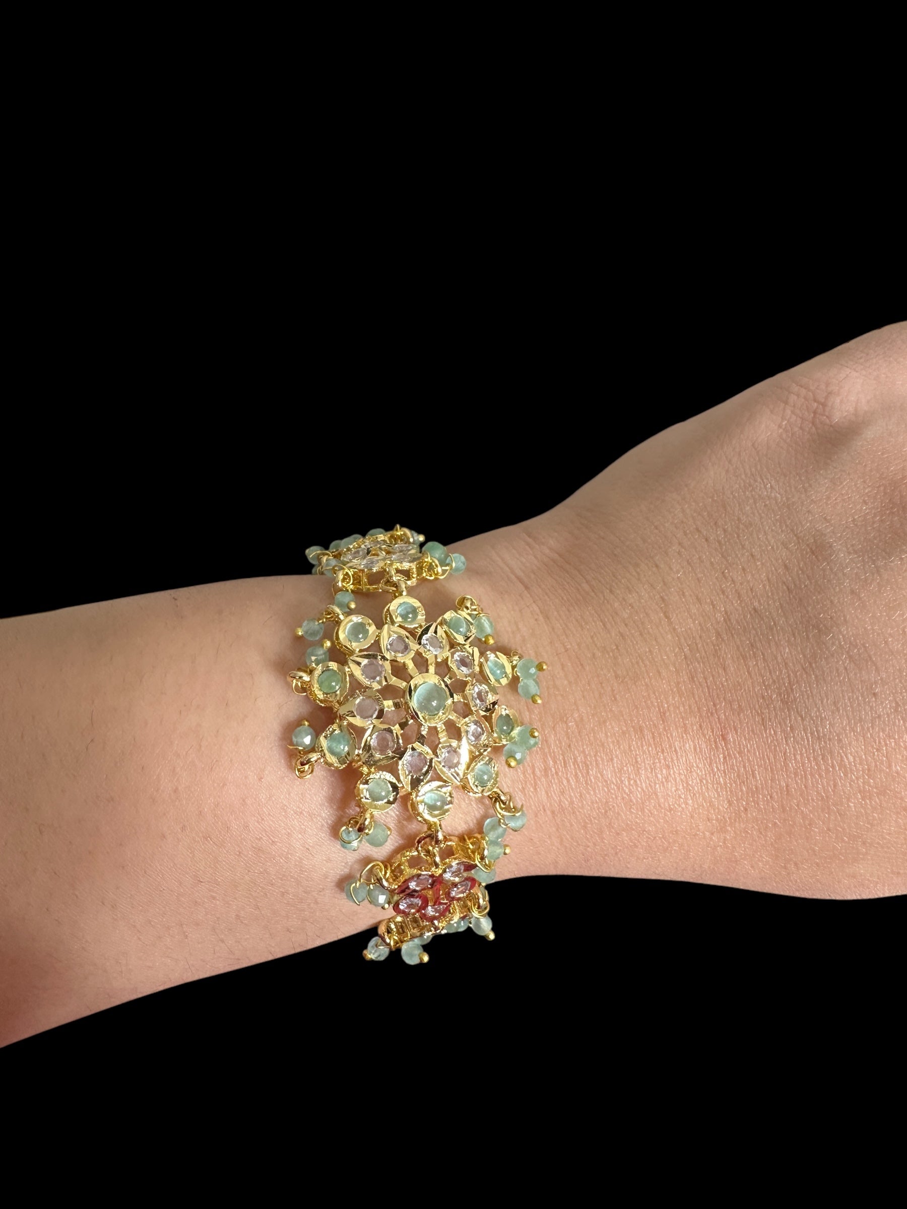 Amal hyderabadi bracelet in mint  ( SHIPS IN 4 WEEKS )