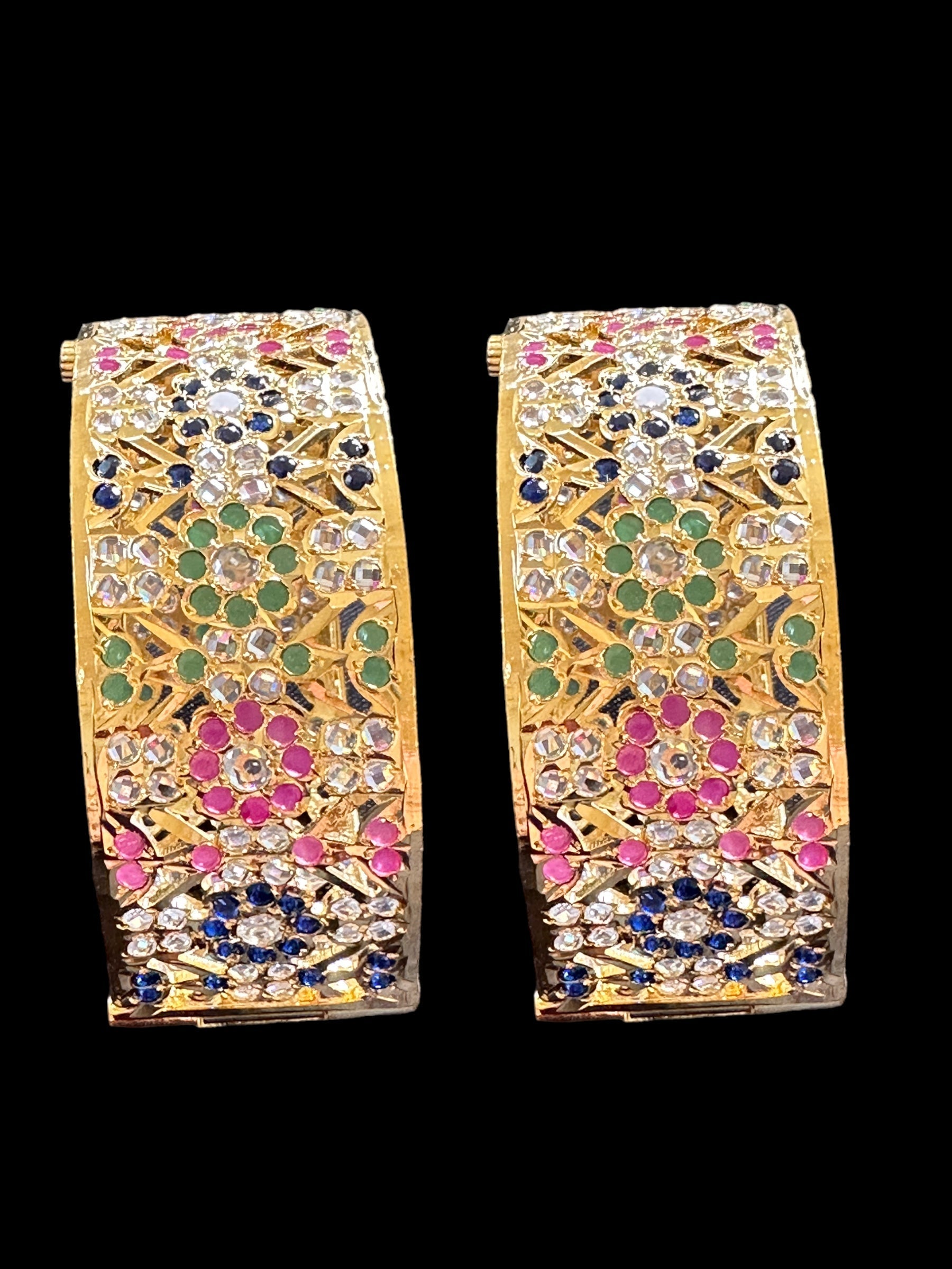 B163 Gold plated hyderabadi bangles ( SHIPS IN 4 WEEKS  )