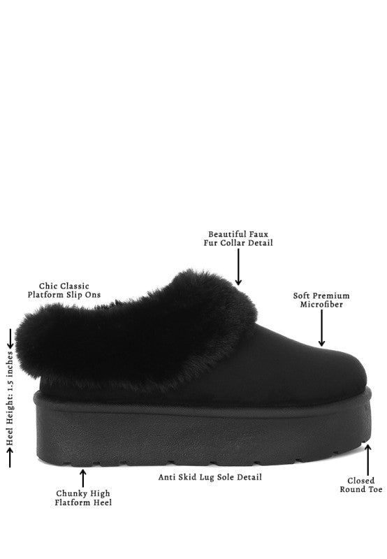 Aniso Faux Fur Slip On Snow Boots