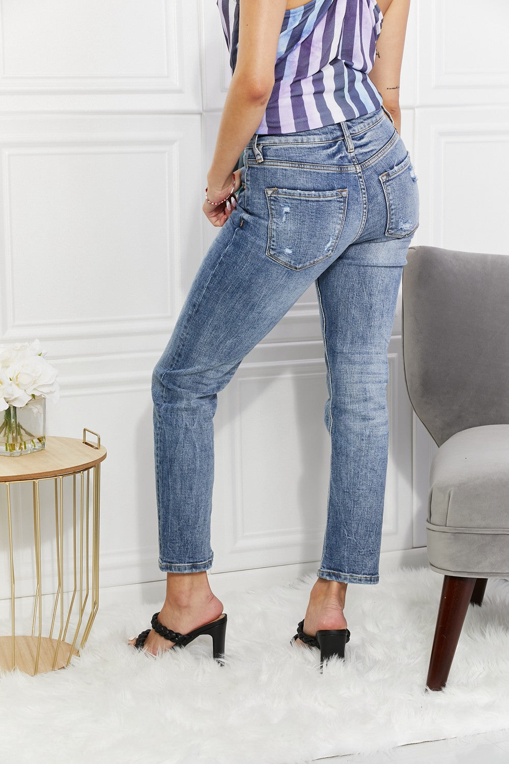 Amara High Rise Slim Straight Jeans Plus Size