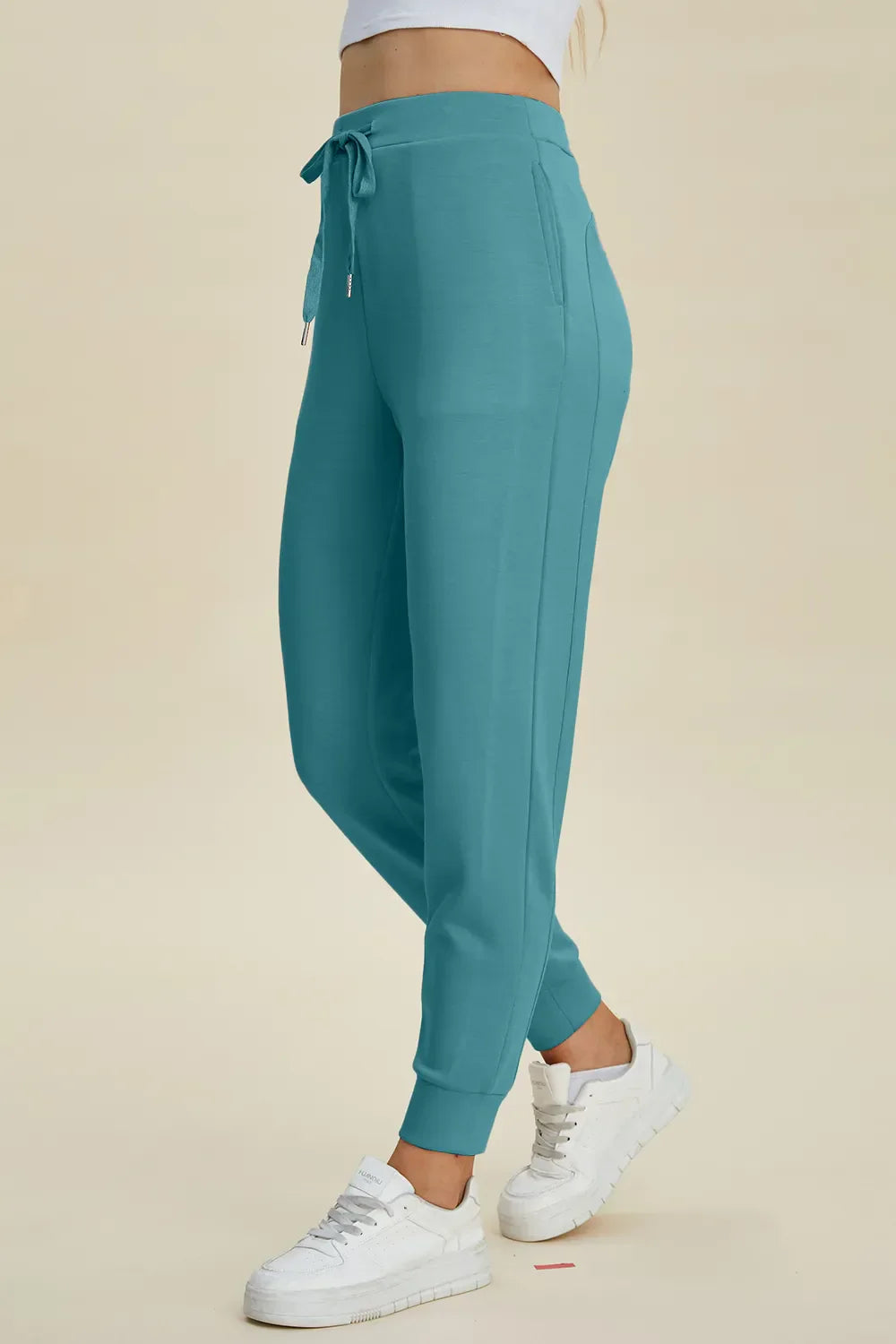 Basic Bae Air Scuba Drawstring High Waist Joggers