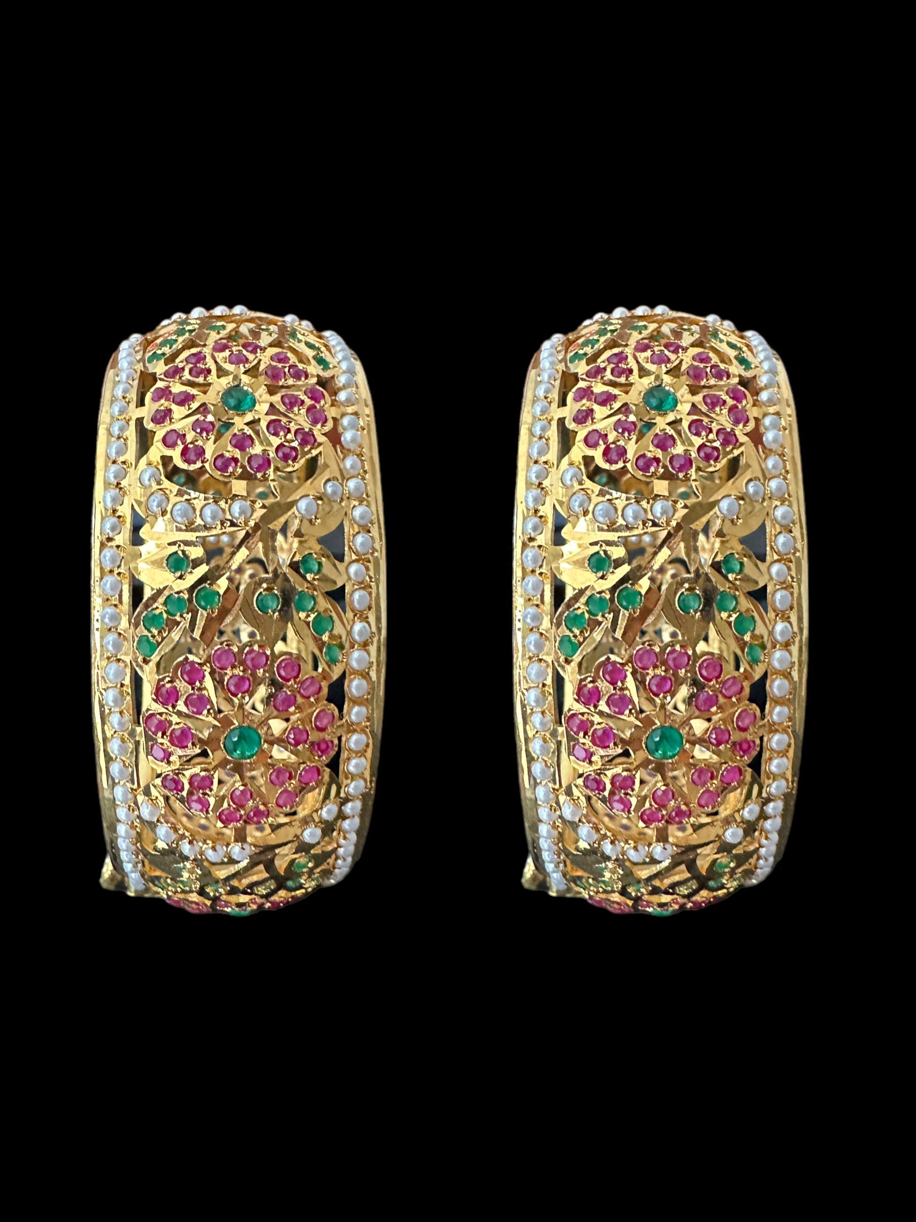 B171 Alea Jadau bangles in ruby emerald ( READY TO SHIP )