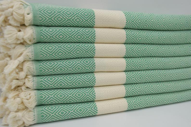 Basiclayersca Green Venice Turkish Towel 100 Percent Cotton