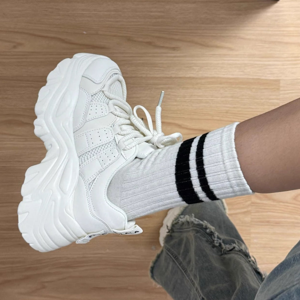 8cm Raise The Bottom Dad Shoes Women's Breathable Net Cloth Casual Shoes