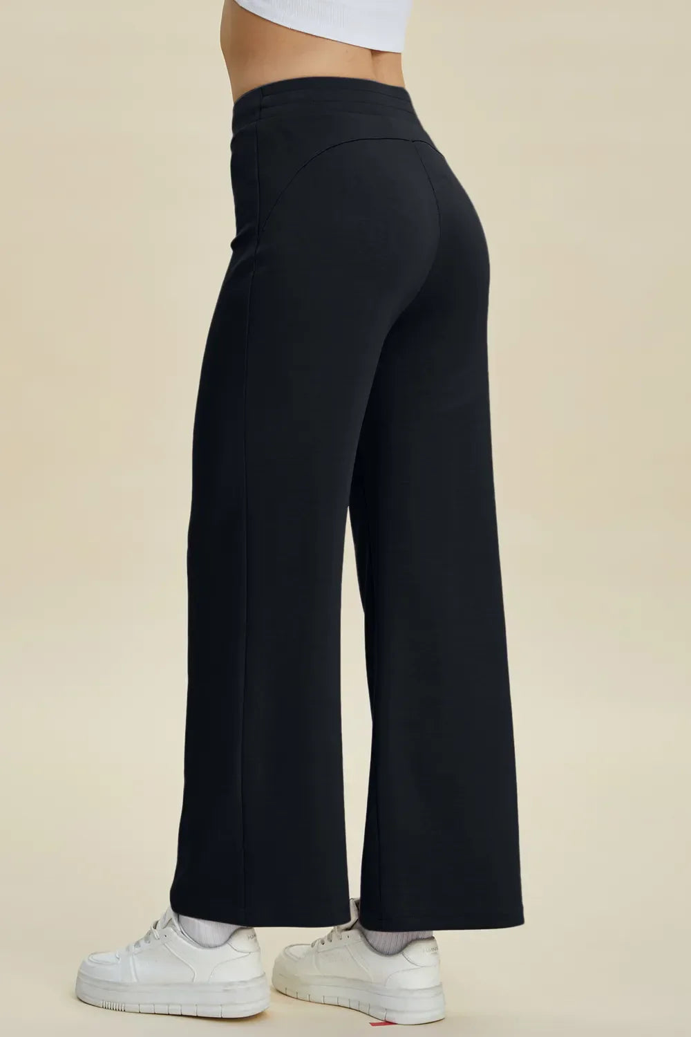 Basic Bae Air Scuba Drawstring Wide Leg Pants