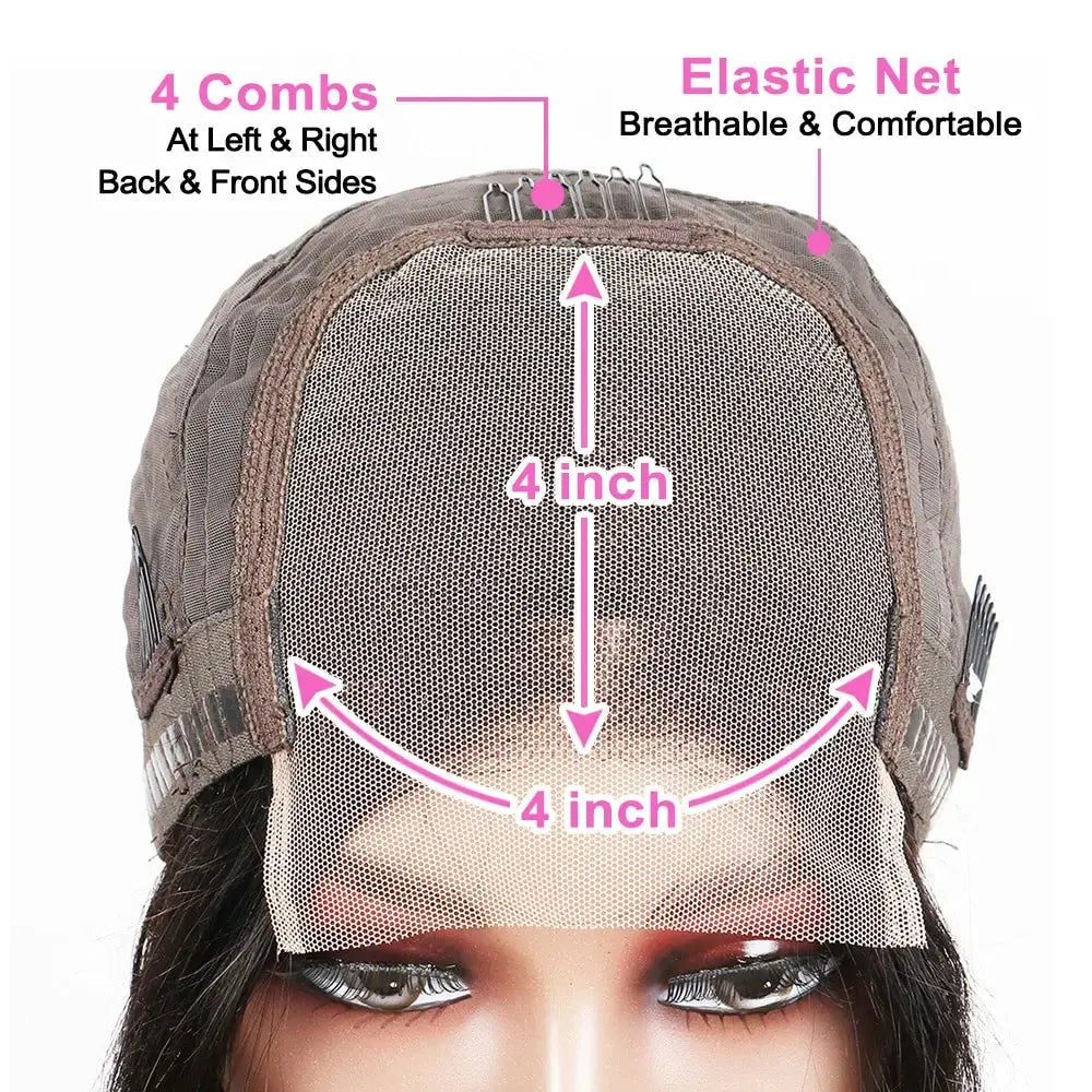 4-27 Highlight | 4-30 Highlight | Human Hair | Bob | Straight | Lace Front | Human Hair | Brazilian Short Bob Human Hair Wigs