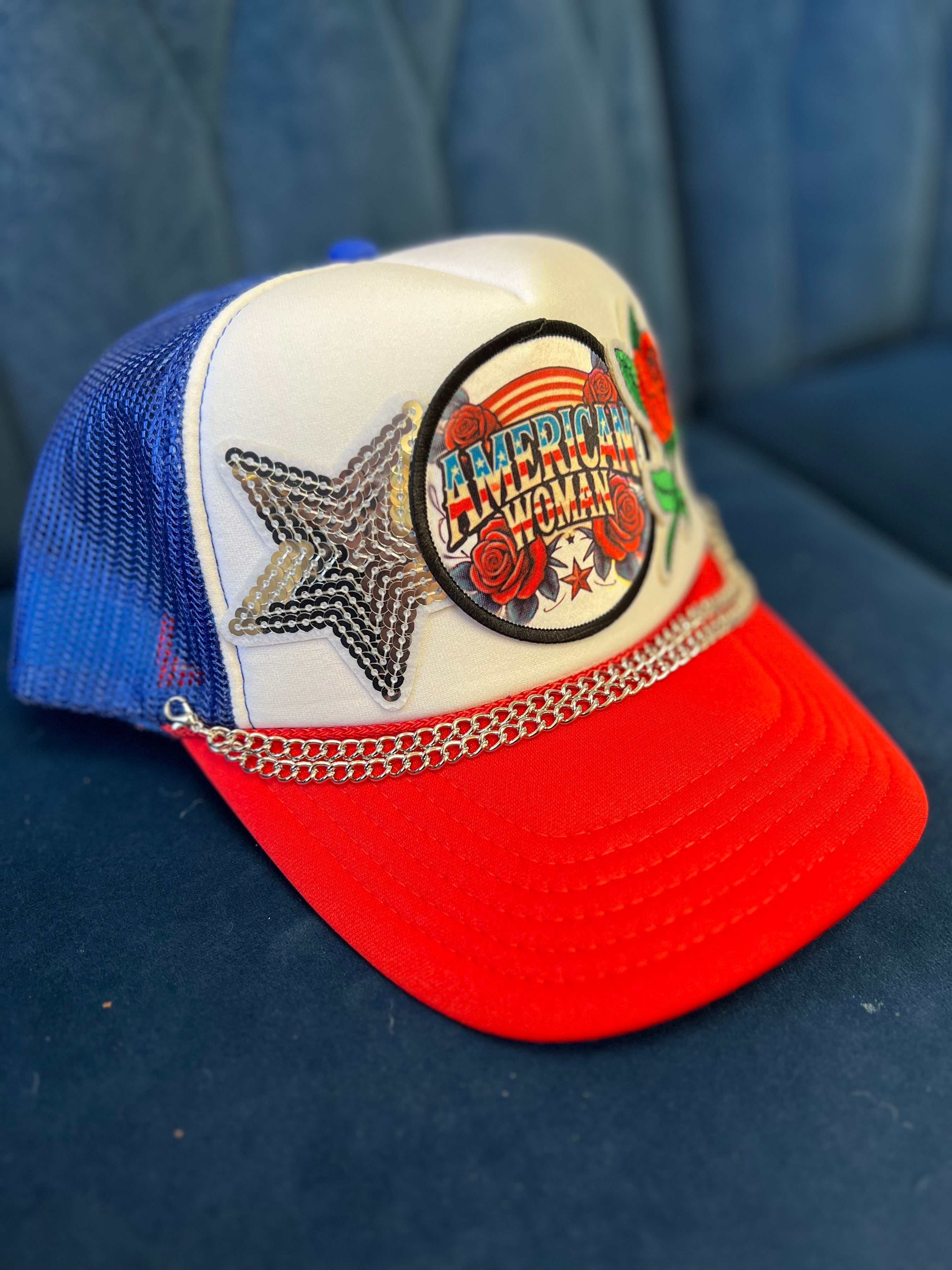 American Woman Patch Hat -clearance