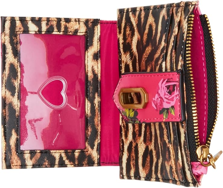 Betsey Johnson Leopard Floral Bifold Wallet