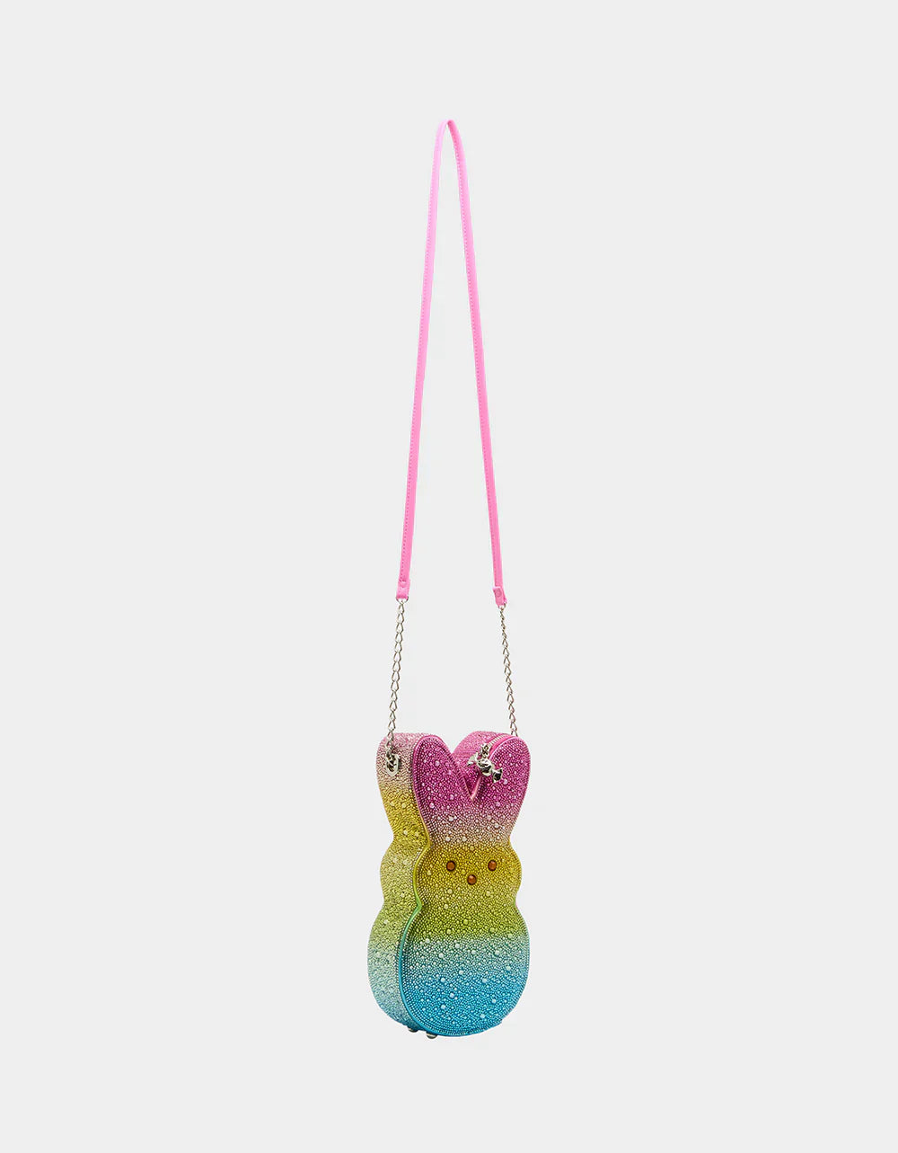 Betsey Johnson Peeps Rhinestone Bunny Crossbody Rainbow