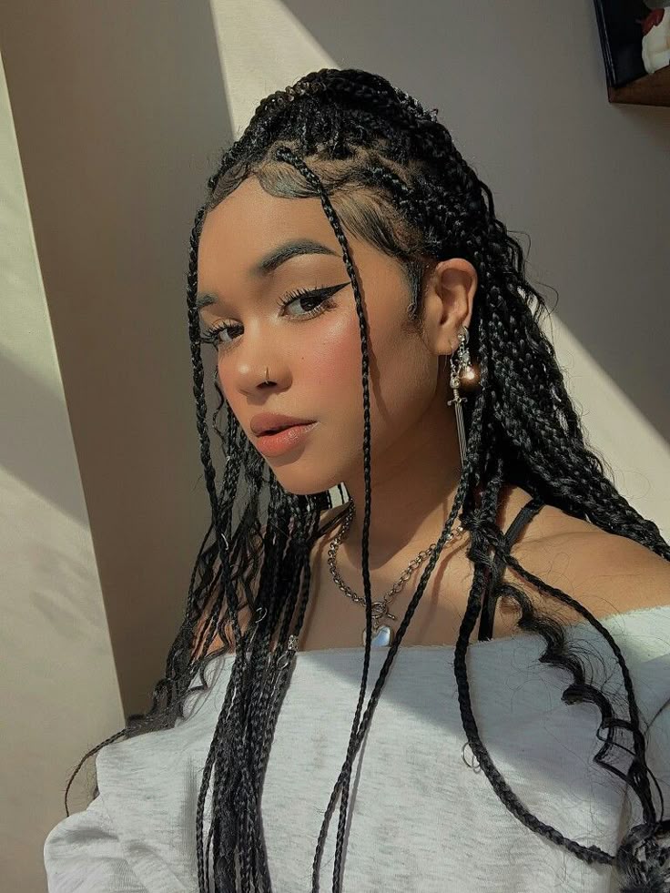 36" Knotless Box Braids Lace Front Wig | Full Lace Front Braided Wig | Synthetic Braids for Black Women