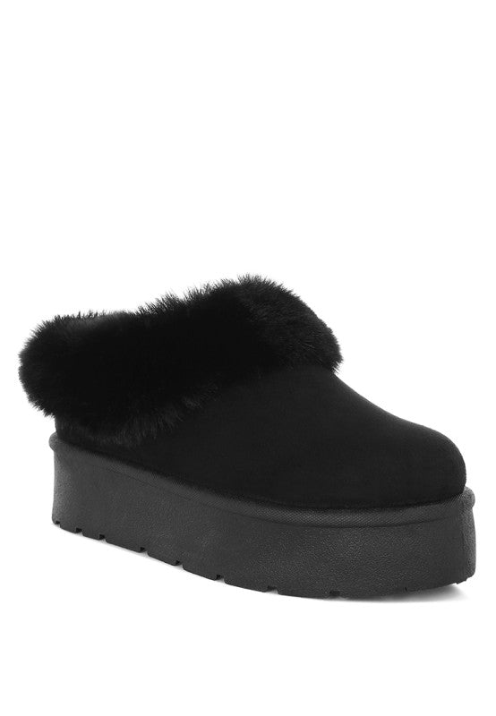 Aniso Faux Fur Slip On Snow Boots
