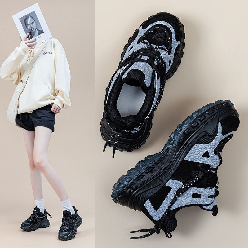 Autumn New Resin Sole Height Increasing Casual Sneaker Women