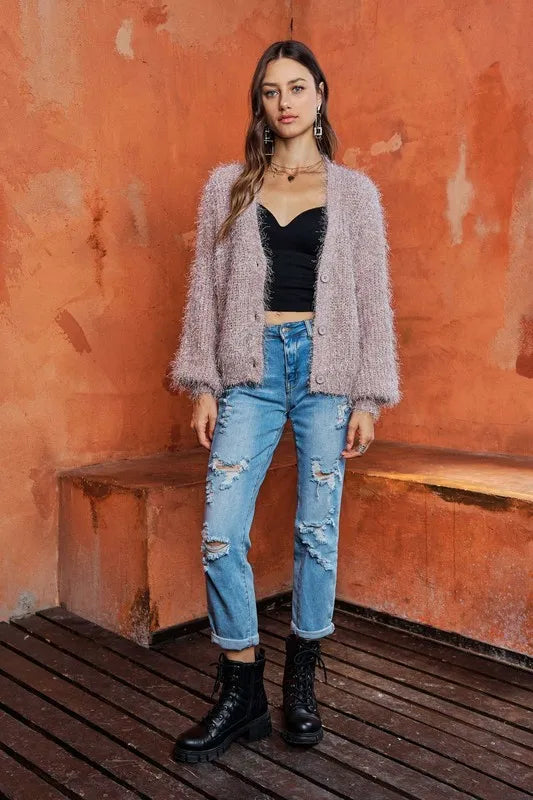 ADORA Fuzzy Sweater Cardigan