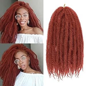 18" Marley Twist Braiding Hair | Crochet Braids | Afro Twist Kinky Hair Extensions | Ombre Colors | 30 Strands/Pack
