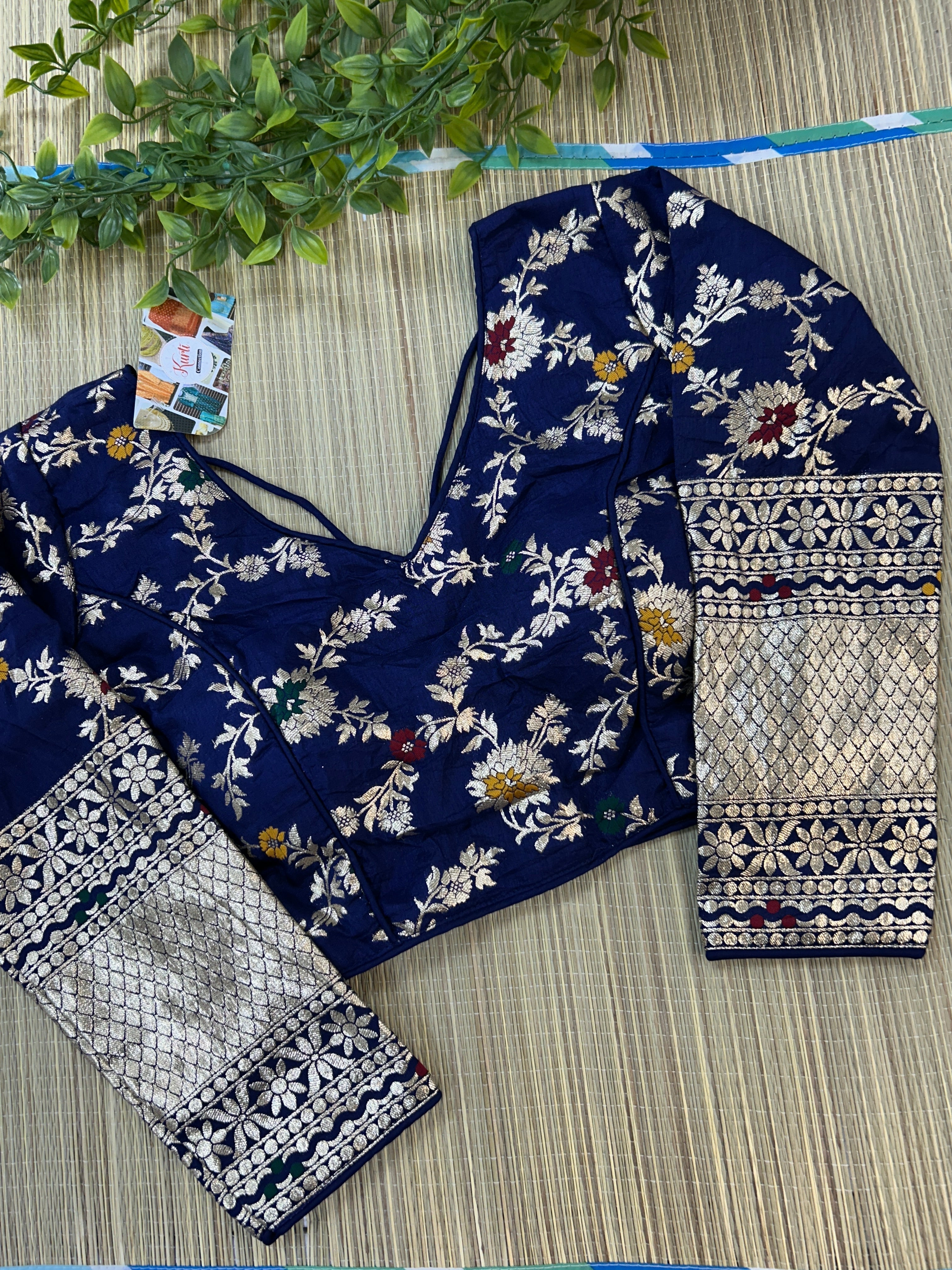 Banarasi blouse : dark blue