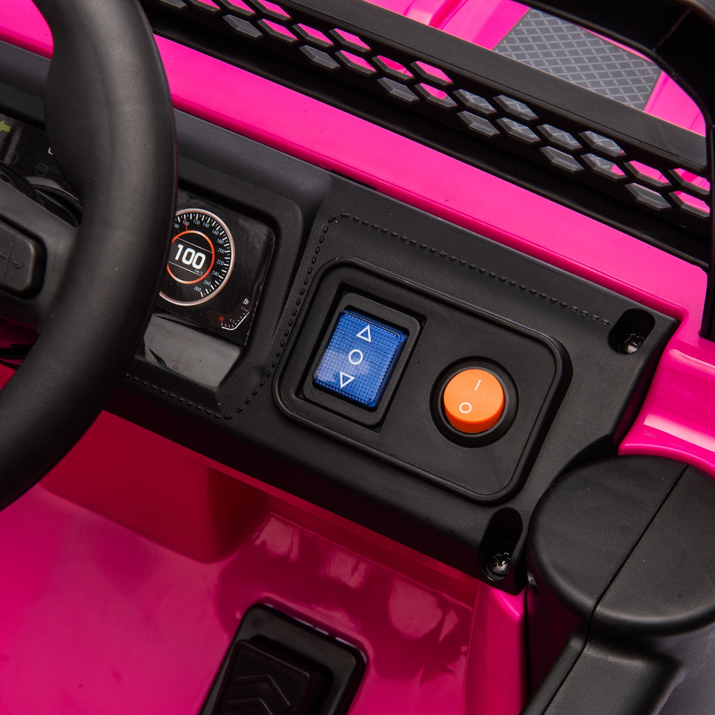 12V Kids Ride On Electric Truck Car W/Parents Control,2WD,Four-wheel suspension,Early education function,Adjustable volume,USB,MP3,Bluetooth,Microphone jack,Power display,LED lights For kids aged 1-4.