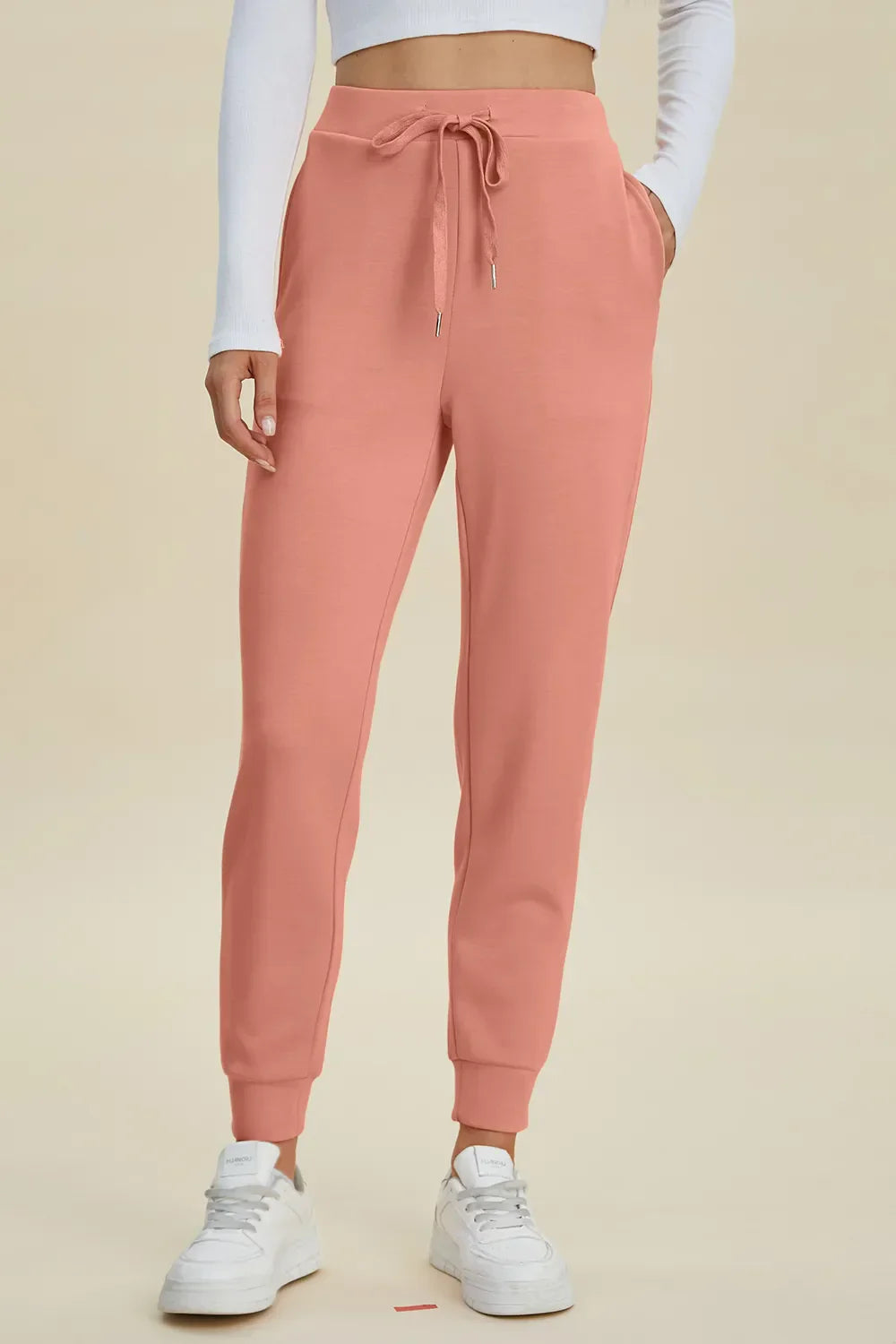 Basic Bae Air Scuba Drawstring High Waist Joggers