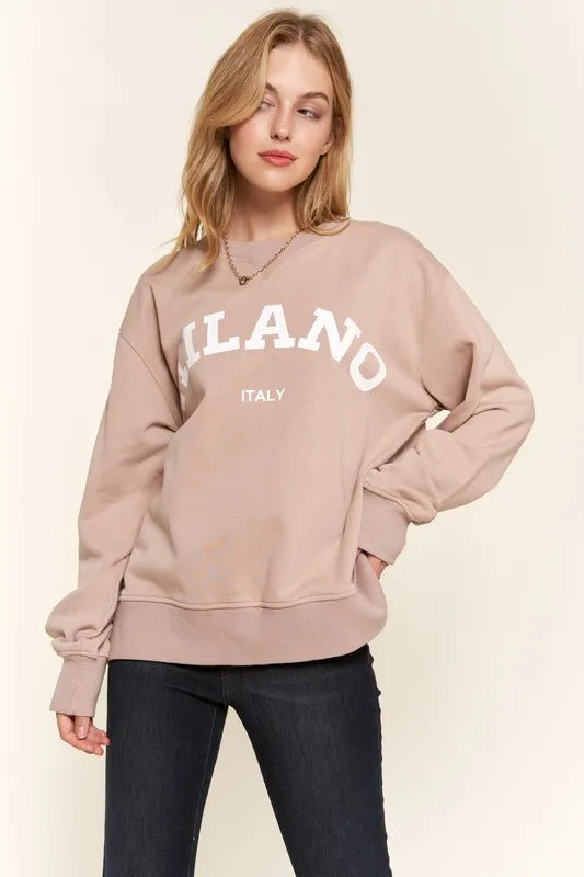 And The Why Washed Milano Pullover Sweatshirt