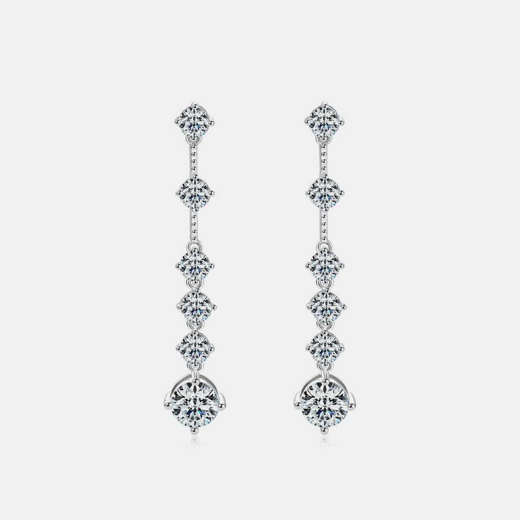 4 Carat Moissanite 925 Sterling Silver Earrings