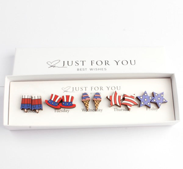 All the Stars Patriotic Earring Boxes