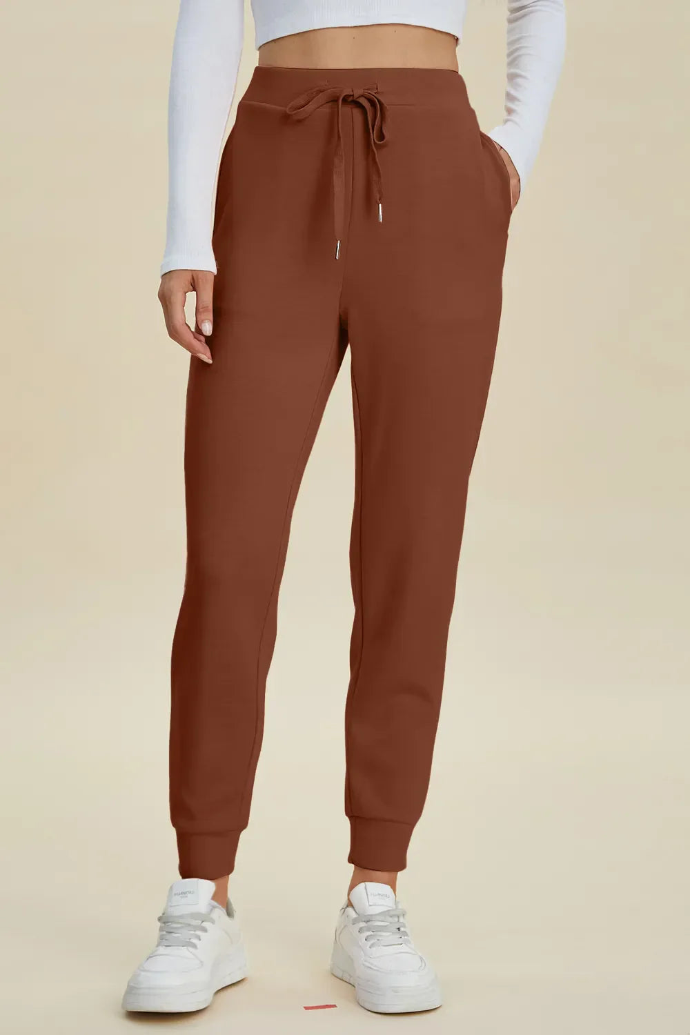 Basic Bae Air Scuba Drawstring High Waist Joggers