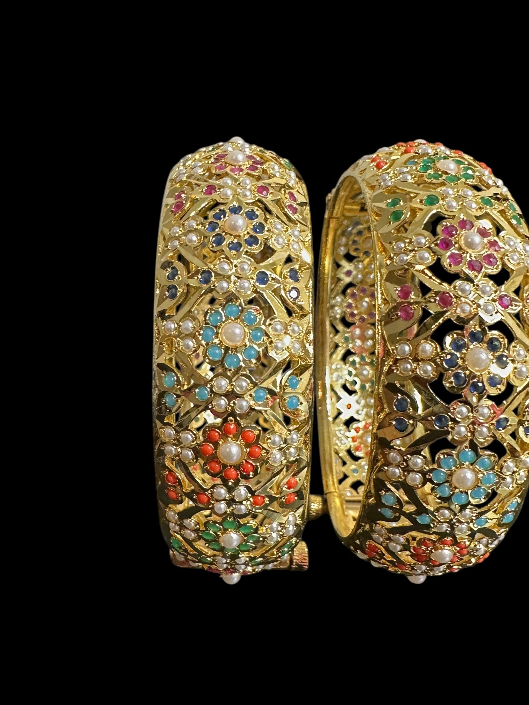 B305  Navratan Shibra Bangles ( SHIPS IN 4 WEEKS  )