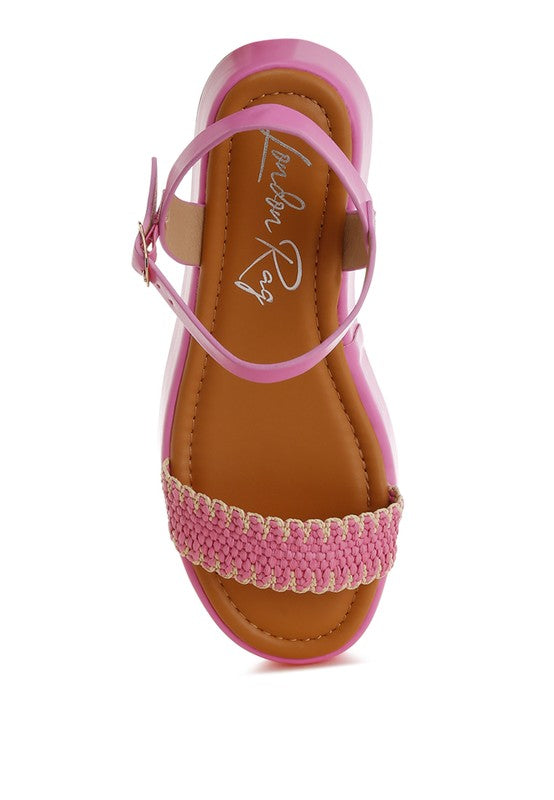 Anglong Raffia Flatform Sandals