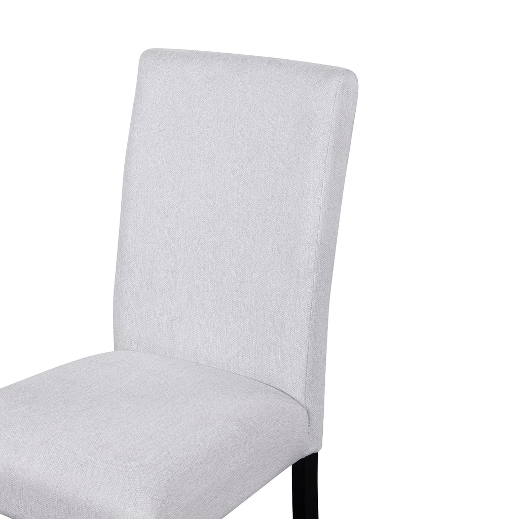 5-Piece Round Dining Table set, 43-Inch Modern Dining Table and 4 Upholstered Chairs for Dining Room, Kitchen Room, Living Room, Easy Assembly