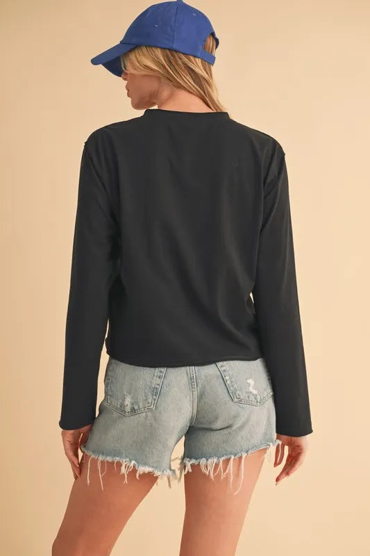 Aemi+Co Round Neck Long Sleeve T-Shirt