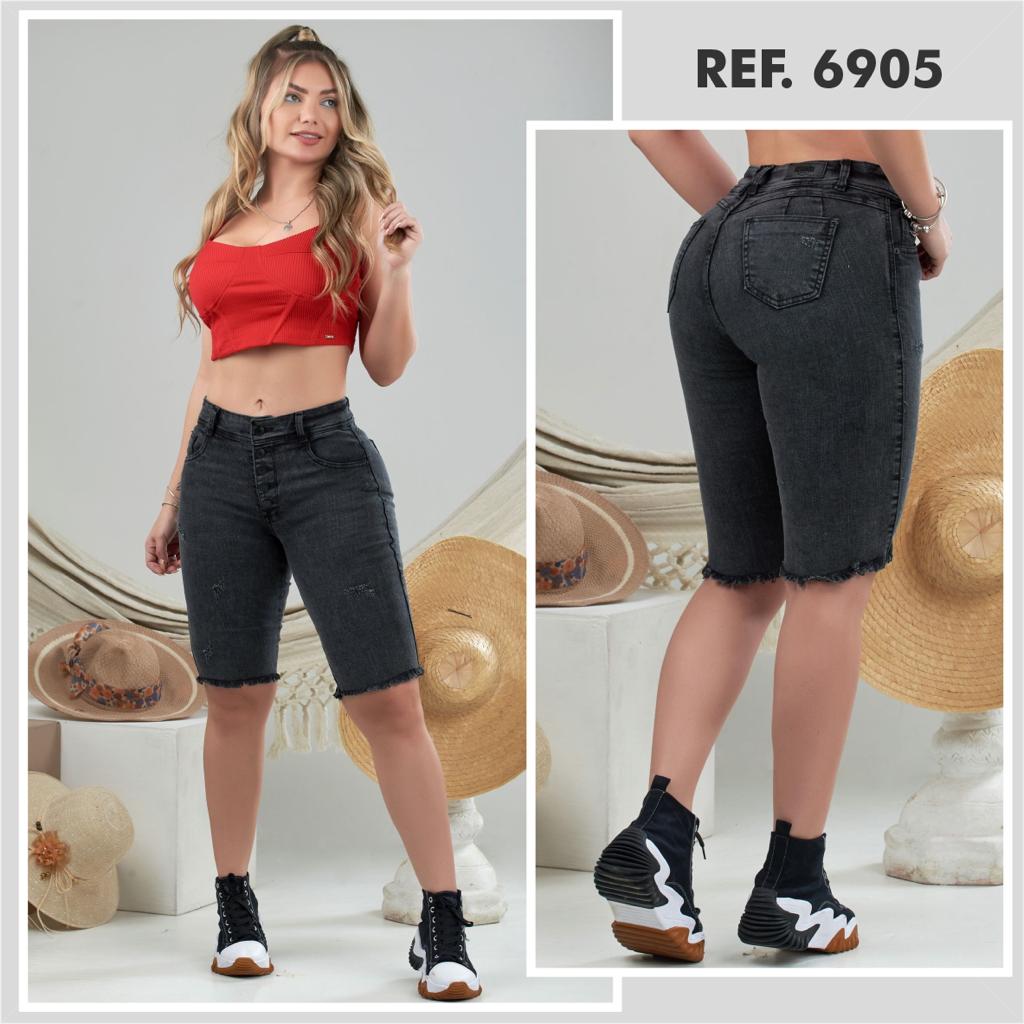 6905 100%  Authentic Colombian  Push Up Capri