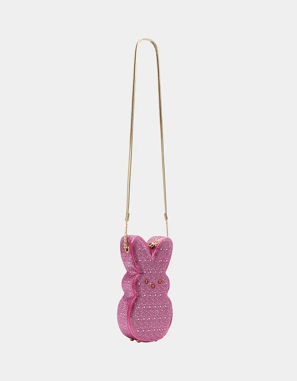 Betsey Johnson Peeps Rhinestone Bunny Crossbody Pink