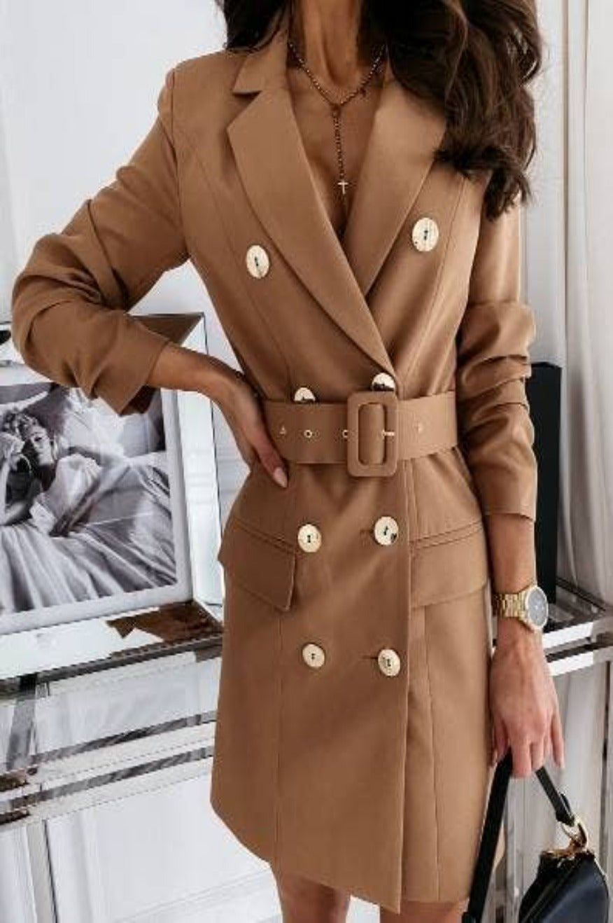 Belted Blazer Dress