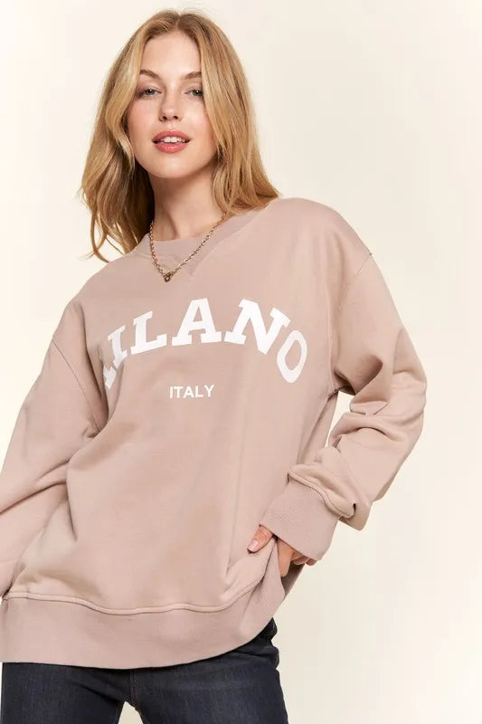 And The Why Washed Milano Pullover Sweatshirt