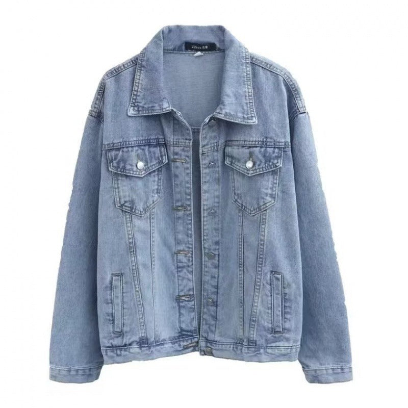 Autumn New Blue Color Denim Coat For Women