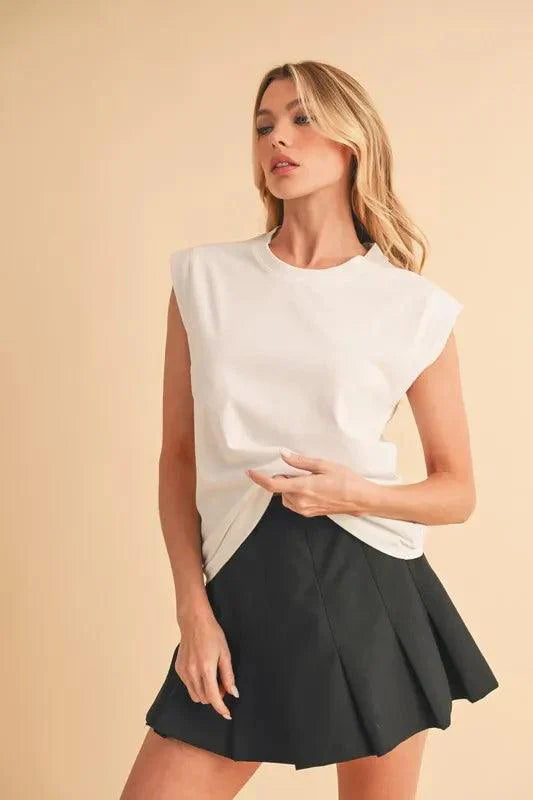 Aemi+Co Solid Color Round Neck Tank