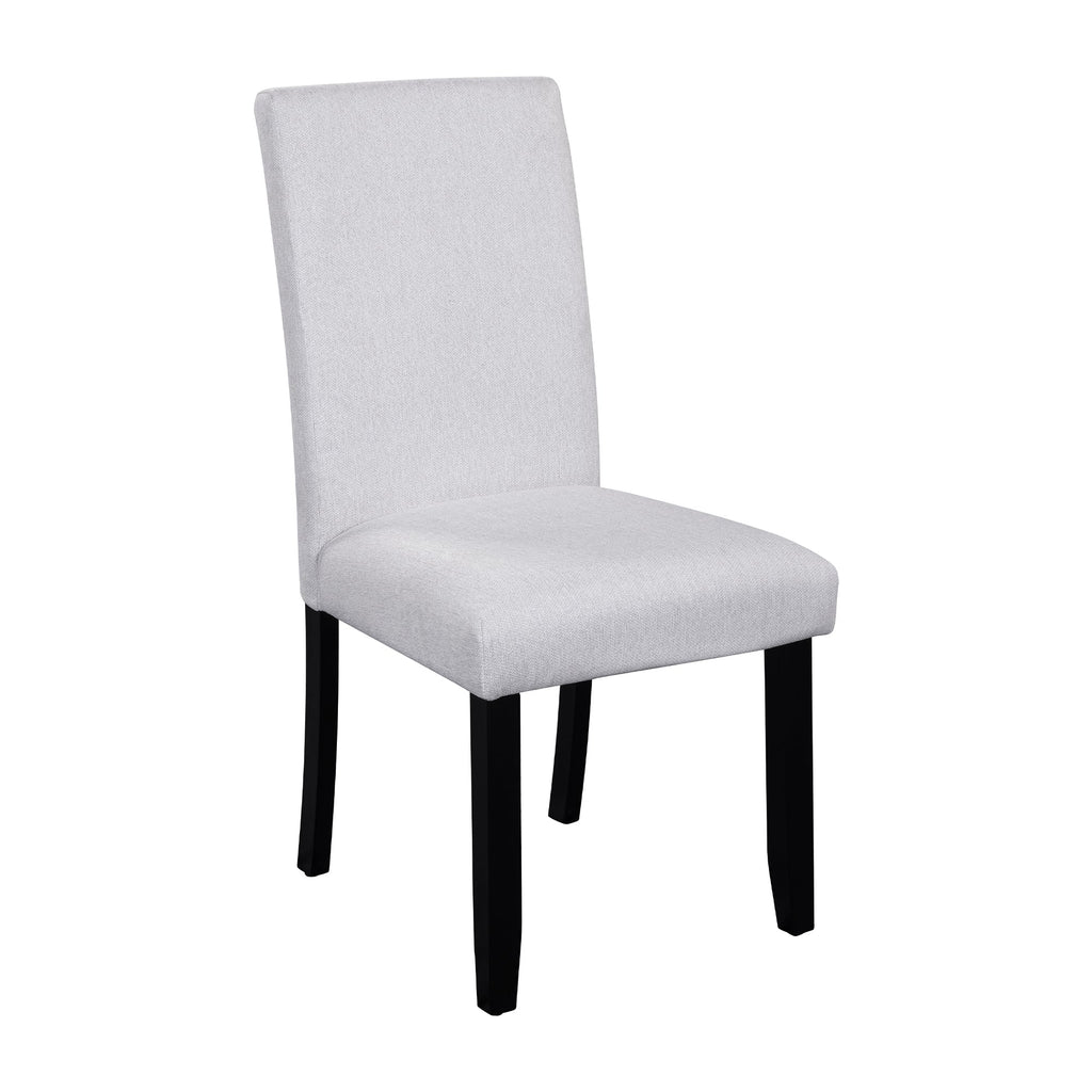 5-Piece Round Dining Table set, 43-Inch Modern Dining Table and 4 Upholstered Chairs for Dining Room, Kitchen Room, Living Room, Easy Assembly