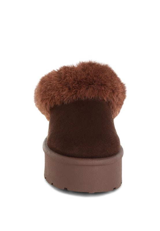 Aniso Faux Fur Slip On Snow Boots