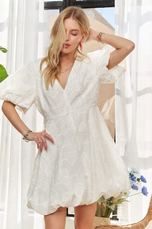 ADORA Puff Sleeve Floral Dress