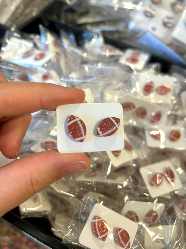 99 Cent Football Stud Earrings