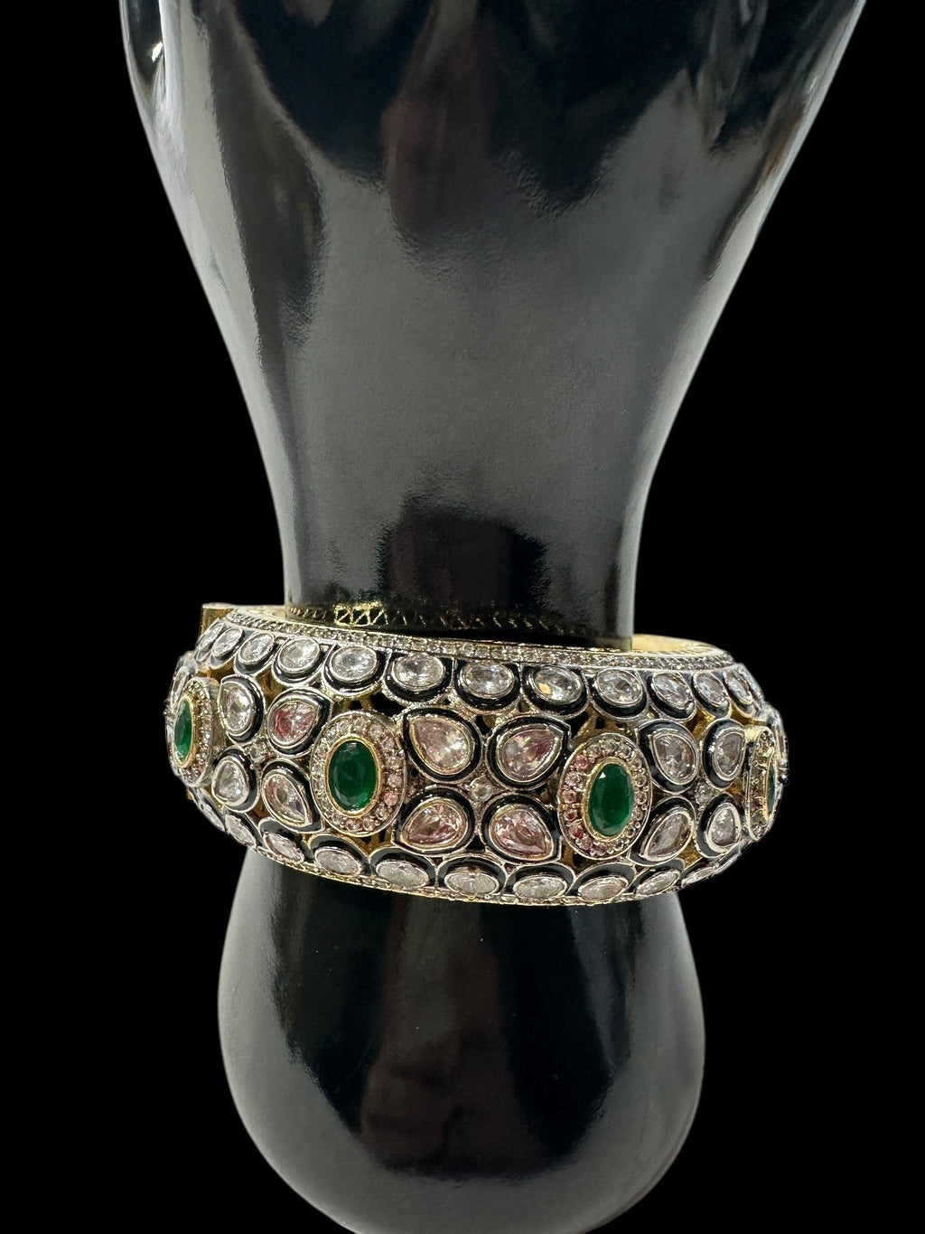 B400 High quality Victorian finish Polki bracelet  - one size ( READY TO SHIP )