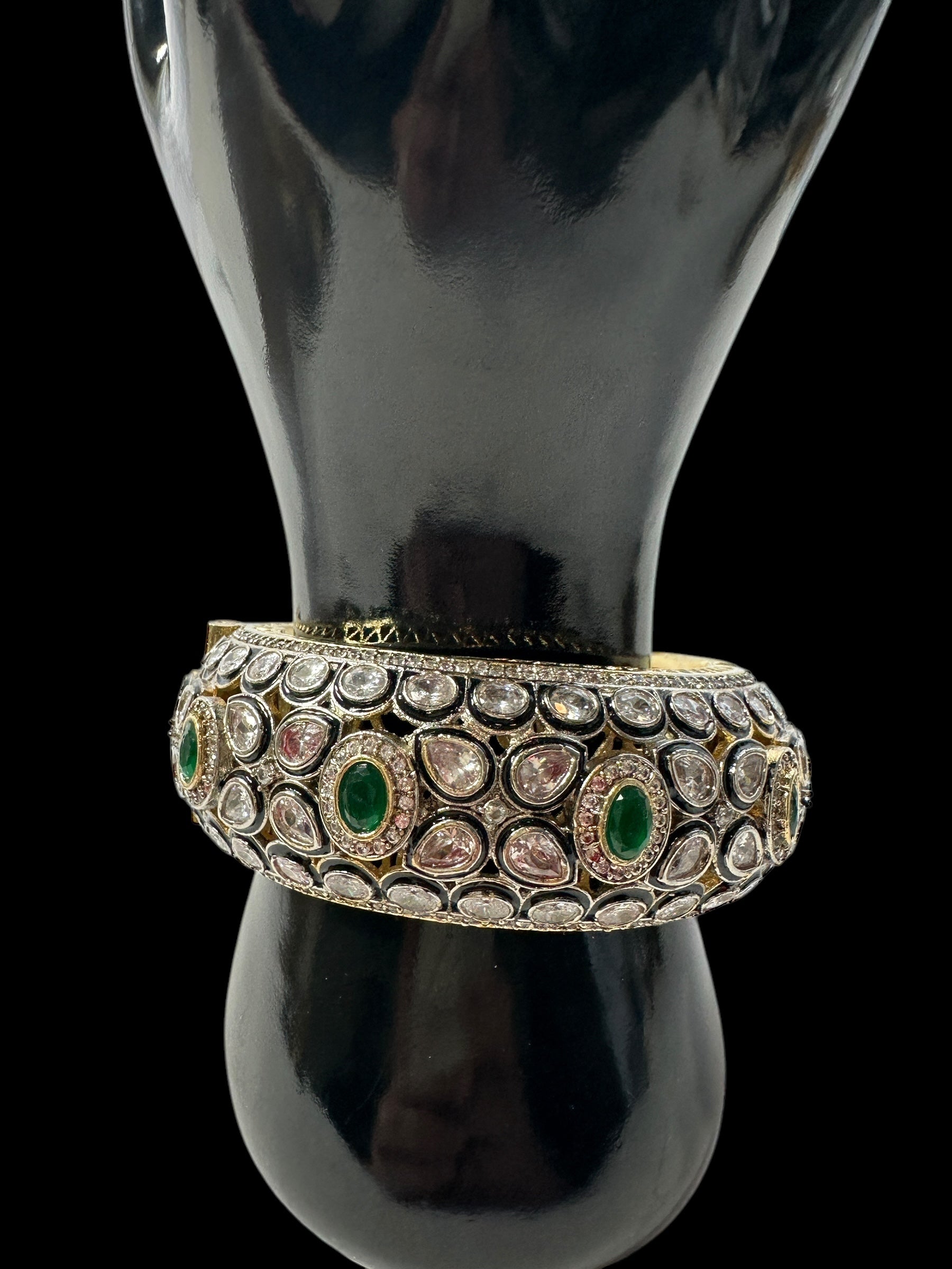 B400 High quality Victorian finish Polki bracelet  - one size ( READY TO SHIP )