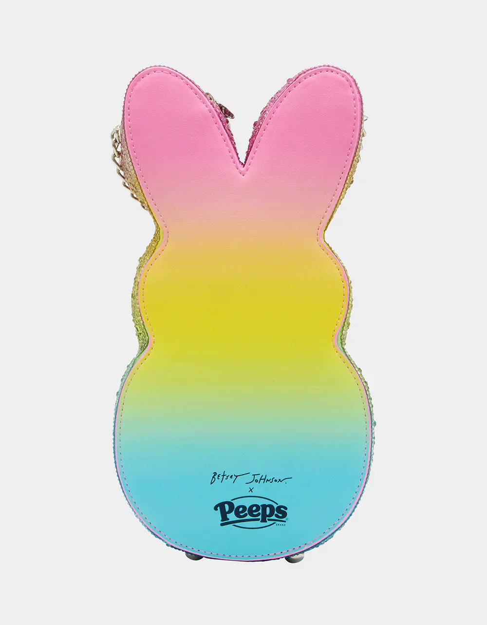 Betsey Johnson Peeps Rhinestone Bunny Crossbody Rainbow