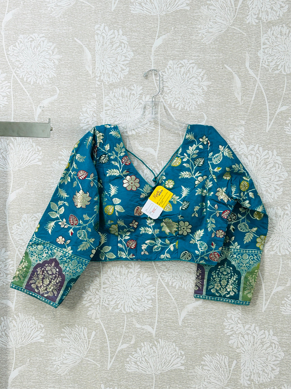 Banarasi blouse : teal blue